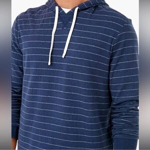 Marine Layer Blue/White Pin Striped Hoodie Size S